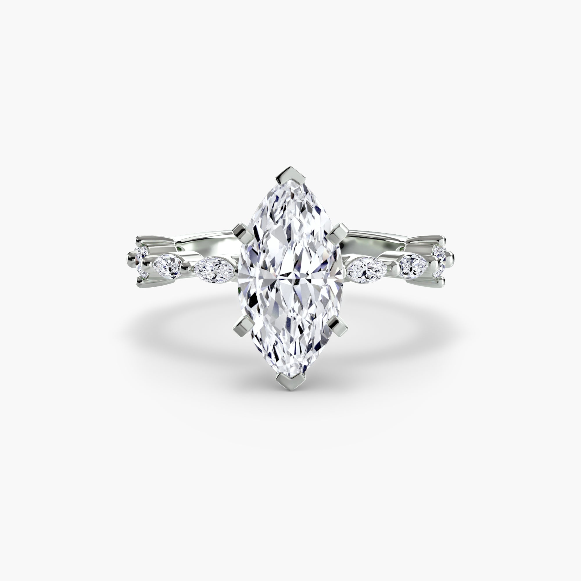 Solitaire with Eternity Pavé