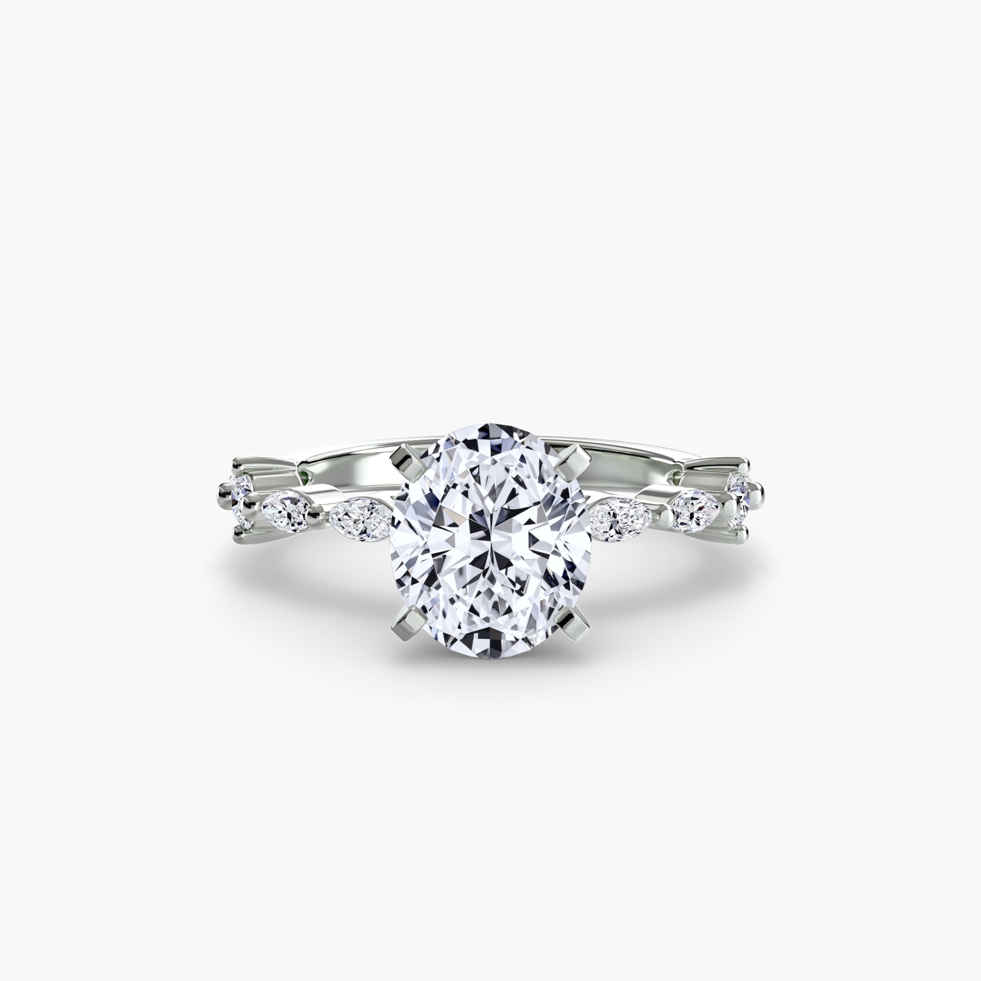 Solitaire with Eternity Pavé