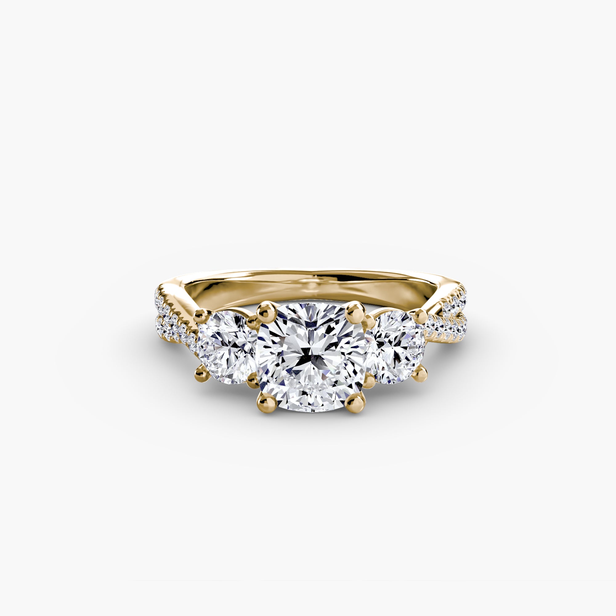 Three-Stone with Pavé Band 2