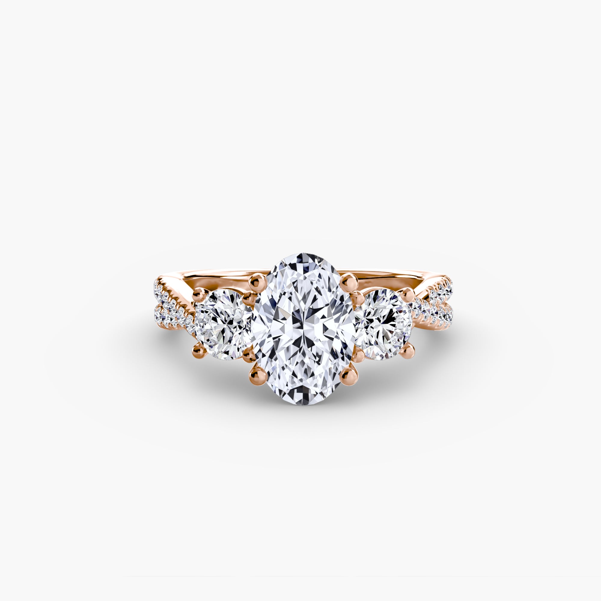 Three-Stone with Pavé Band 2