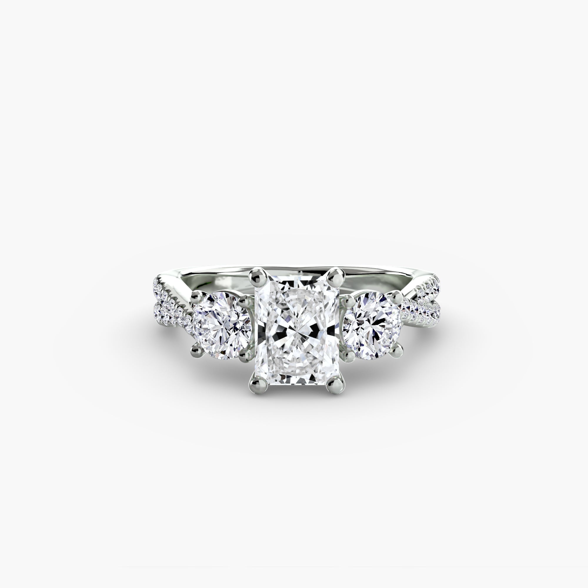 Three-Stone with Pavé Band 2