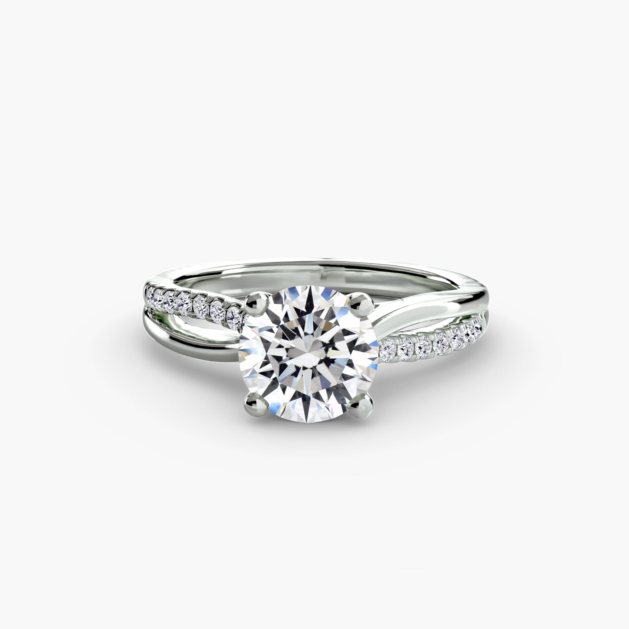 The Split Shank Pavé Solitaire