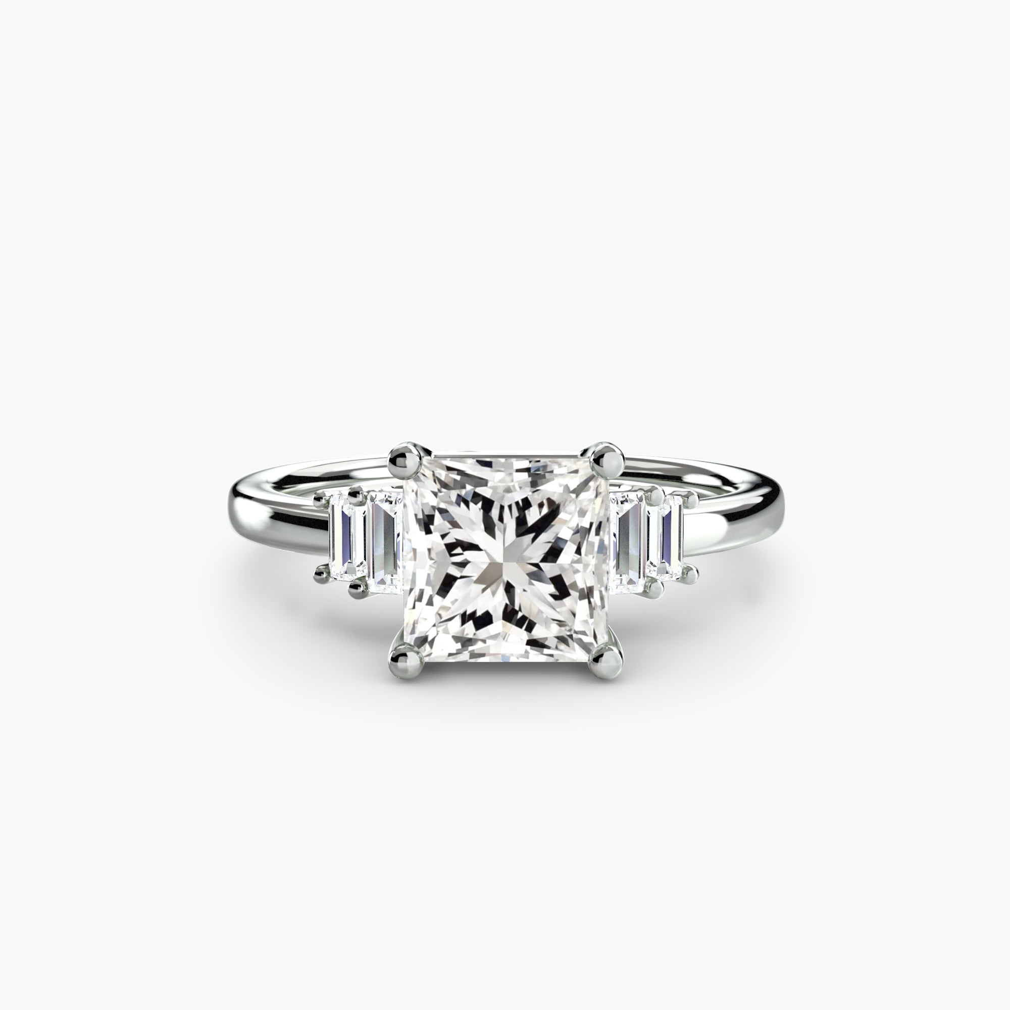 Baguette Accent Solitaire