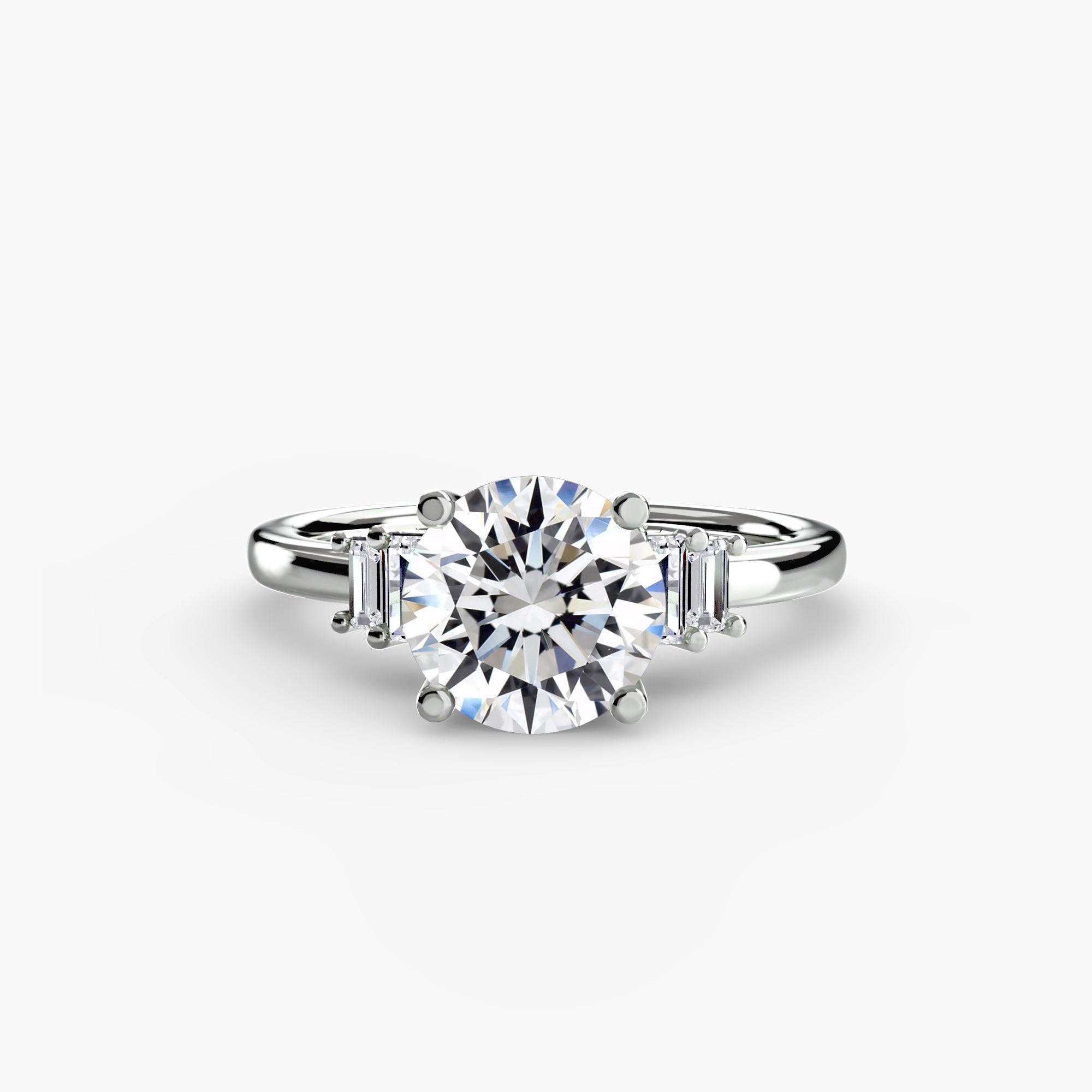 Baguette Accent Solitaire