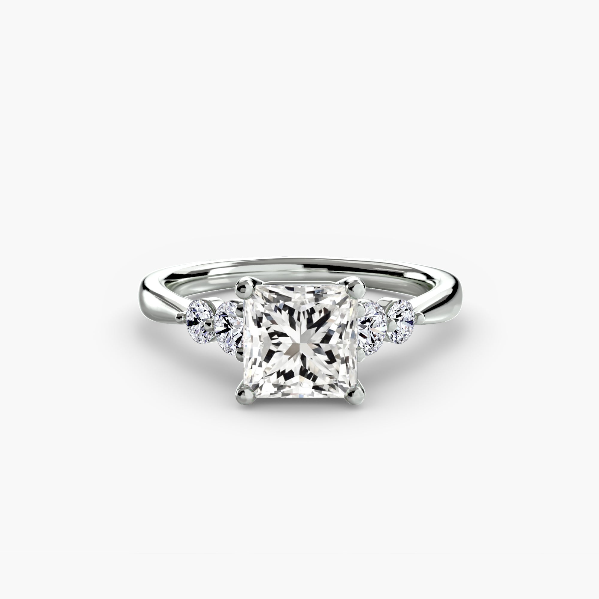Solitaire with Shoulder Accents 2