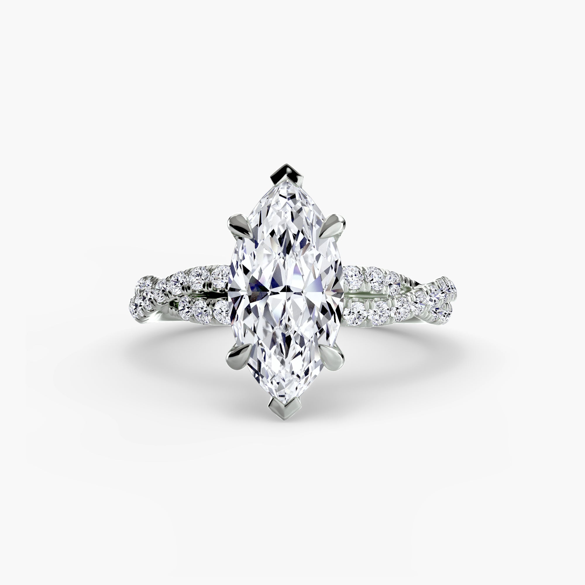 The Twisted Pavé Solitaire